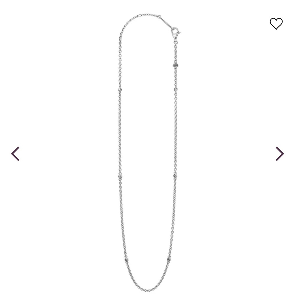 LAGOS Silver Beaded Station Necklace